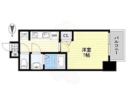 ファステート大阪城東グリッジ 1Kの間取図画像