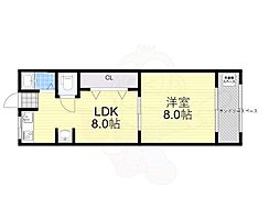 ファミール・諏訪 1LDKの間取図画像