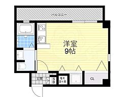 OM玉造2カーサ玉造 ワンルームの間取図画像