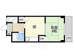 さんふらわ 1DKの間取図画像