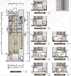 プレサンス谷町七丁目2 1Kの間取図画像