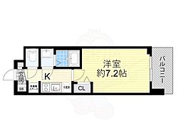 プレサンス天王寺ノースヴィアーレ 1Kの間取図画像