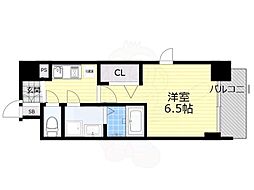 エスリード大阪セントラルアベニュー 1Kの間取図画像