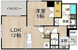 カーサフェリーチェ 1LDKの間取図画像