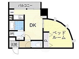 WillDo松屋町 1DKの間取図画像