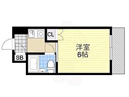ヴェルデ阿倍野 1Kの間取図画像