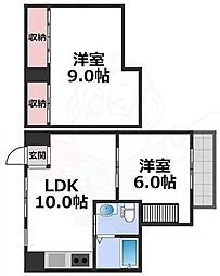 ボンボニエール 2LDKの間取図画像