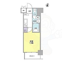 ハイライン2 1Kの間取図画像