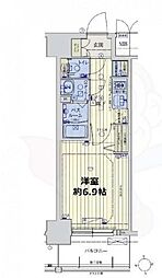 スワンズシティ大阪城コスタ 1Kの間取図画像