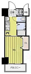 CITYSPIRE布施 1Kの間取図画像