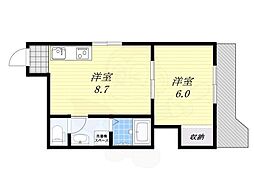 ハイツ泰陽 1LDKの間取図画像