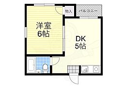 ヤサカNo.2 1DKの間取図画像