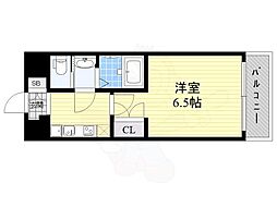 オズレジデンス今里南 1Kの間取図画像