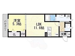 HaleKanani 1LDKの間取図画像