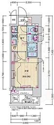 プレサンス東小橋エレディータ 1Kの間取図画像