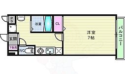 M'PLAZA今里弐番館 1Kの間取図画像