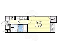 ナガラ 1Kの間取図画像