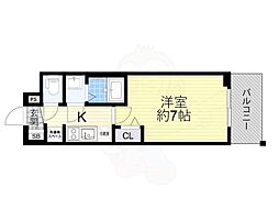 プレサンス天王寺ノースヴィアーレ 1Kの間取図画像