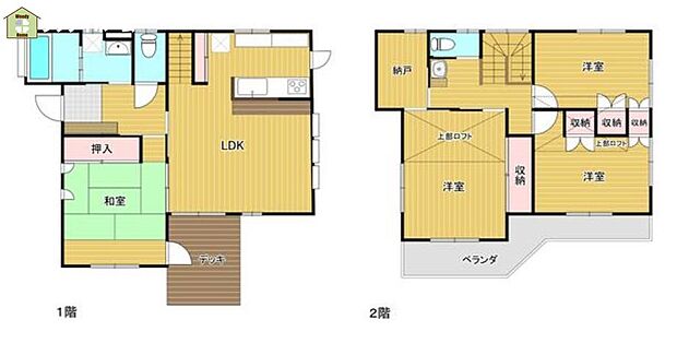 川口市安行吉蔵　中古一戸建て(4SLDK)の間取り