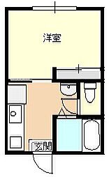 コンフォート緑町 1Kの間取図画像