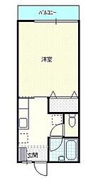 ハイツモリ 1Kの間取図画像