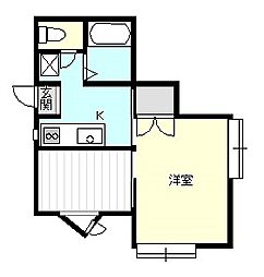 ハウス・パーシモン 1SKの間取図画像