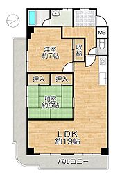 間取図画像 2LDK