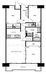 カルム学園緑が丘 3LDKの間取図画像