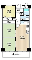ファミール野江 3LDKの間取図画像