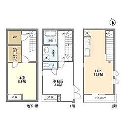 京王井の頭線 東松原駅 徒歩2分の賃貸一戸建て 1階1SLDKの間取り