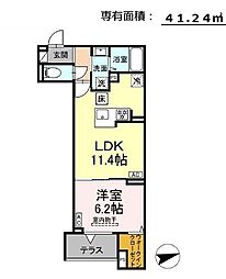セレスティア祖師谷 1LDKの間取図画像