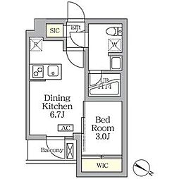 東急田園都市線 三軒茶屋駅 徒歩8分の賃貸マンション 4階1DKの間取り