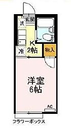 東急田園都市線 池尻大橋駅 徒歩10分の賃貸アパート 2階1Kの間取り