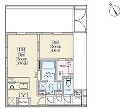 東急田園都市線 三軒茶屋駅 徒歩8分の賃貸マンション 1階1LDKの間取り