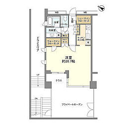 東急田園都市線 池尻大橋駅 徒歩9分の賃貸マンション 1階1Kの間取り