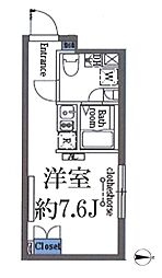 東急池上線 蓮沼駅 徒歩7分の賃貸マンション 1階ワンルームの間取り