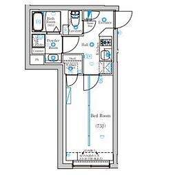 京急本線 梅屋敷駅 徒歩8分の賃貸マンション 1階1Kの間取り