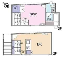 京王線 笹塚駅 徒歩9分の賃貸マンション 2階1DKの間取り