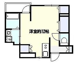小田急小田原線 下北沢駅 徒歩10分の賃貸アパート 1階ワンルームの間取り