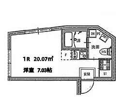 京急空港線 糀谷駅 徒歩5分の賃貸マンション 3階ワンルームの間取り