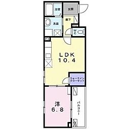 京王線 芦花公園駅 徒歩4分の賃貸マンション 4階1LDKの間取り