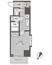 JR京浜東北・根岸線 蒲田駅 徒歩5分の賃貸マンション 8階1Kの間取り
