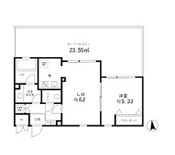 京王線 代田橋駅 徒歩6分の賃貸マンション 4階1LDKの間取り