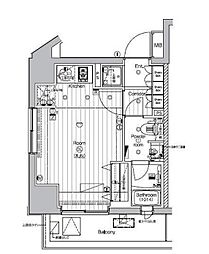 小田急小田原線 代々木上原駅 徒歩4分の賃貸マンション 3階ワンルームの間取り