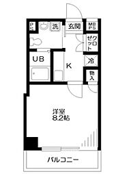 京王井の頭線 下北沢駅 徒歩5分の賃貸マンション 5階1Kの間取り