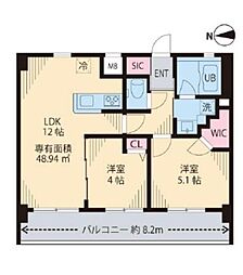JR京浜東北・根岸線 蒲田駅 徒歩12分の賃貸マンション 1階2LDKの間取り