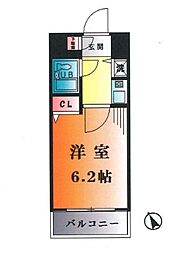 東急田園都市線 駒沢大学駅 徒歩10分の賃貸マンション 4階1Kの間取り