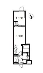東急田園都市線 駒沢大学駅 徒歩10分の賃貸マンション 1階1LDKの間取り