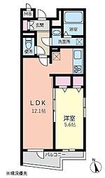 東急田園都市線 三軒茶屋駅 徒歩12分の賃貸マンション 1階1LDKの間取り
