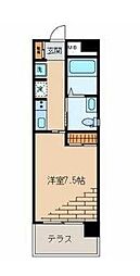 東京メトロ千代田線 代々木上原駅 徒歩7分の賃貸マンション 1階1Kの間取り